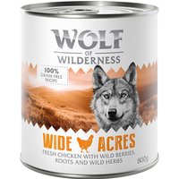 Sparpaket Wolf of Wilderness Adult 24 x 800 g - Single Protein - Wide Acres - Huhn von Wolf of Wilderness