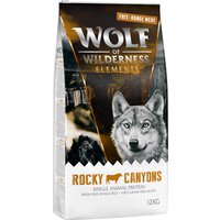 Sparpaket Wolf of Wilderness "Elements" 2 x 12 kg - Adult Rocky Canyons - Freiland-Rind von Wolf of Wilderness