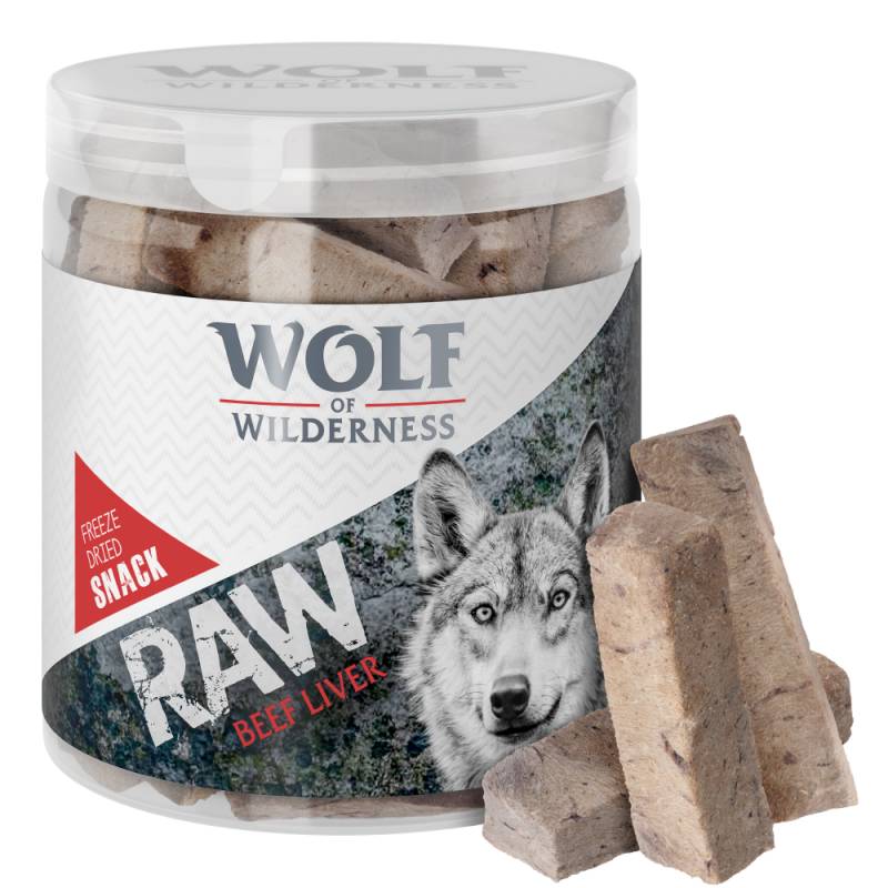 Sparpaket Wolf of Wilderness - RAW Snacks (gefriergetrocknet) - Rinderleber 4 x 90 g von Wolf of Wilderness