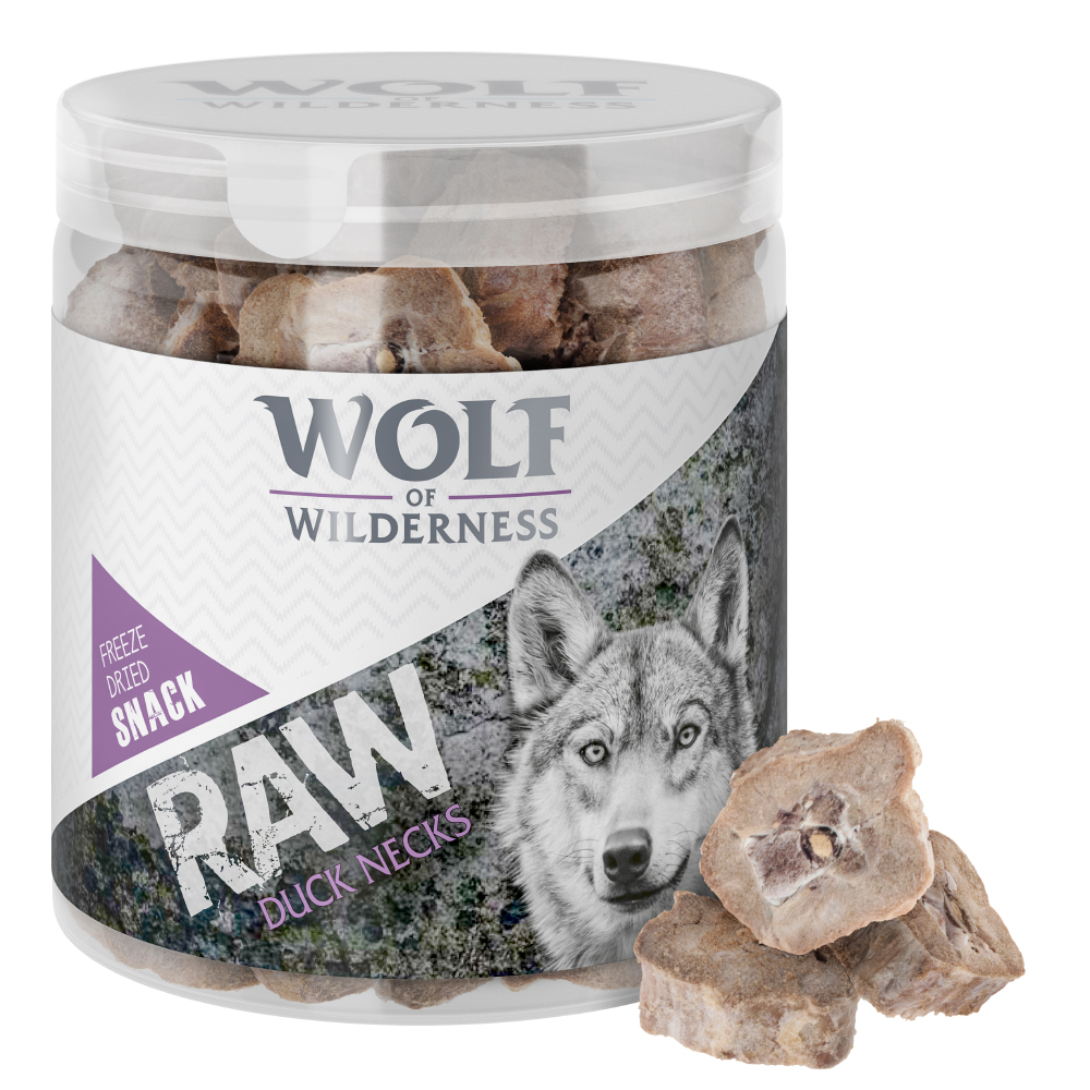 Sparpaket Wolf of Wilderness - RAW Snacks (gefriergetrocknet) - Entenhälse 4 x 90 g von Wolf of Wilderness