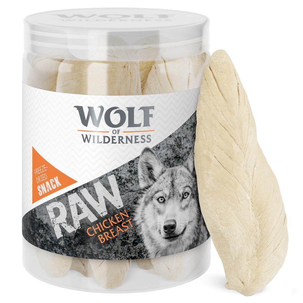 Sparpaket Wolf of Wilderness - RAW Snacks (gefriergetrocknet) - NEU: Hühnerbrust, ganz (330 g) von Wolf of Wilderness