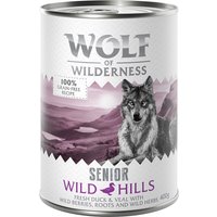 Sparpaket Wolf of Wilderness Senior 24 x 400 g - Wild Hills - Ente von Wolf of Wilderness
