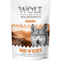 Sparpaket Wolf of Wilderness Snack - Wild Bites 3 x 180 g - Wide Acres - Huhn (Monoprotein) von Wolf of Wilderness