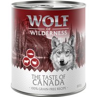Sparpaket Wolf of Wilderness "The Taste Of" 24 x 800 g - Canada - Rind, Pute, Kabeljau von Wolf of Wilderness