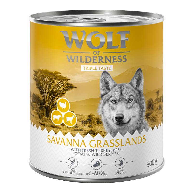 Sparpaket Wolf of Wilderness "Triple Taste" 24 x 800 g - Scandinavia Sparpaket Wolf of Wilderness "Triple Taste" 24 x 800 g - Scandinavia von Wolf of Wilderness