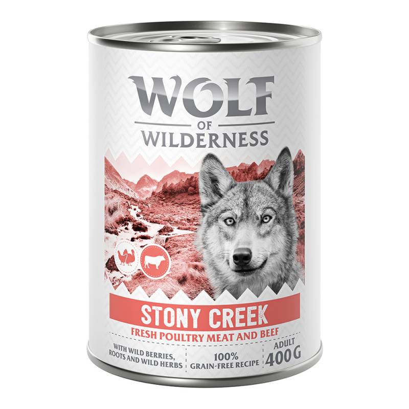 Wolf of Wilderness Adult 1 x 400 g  - Stony Creek Geflügel mit Rind von Wolf of Wilderness