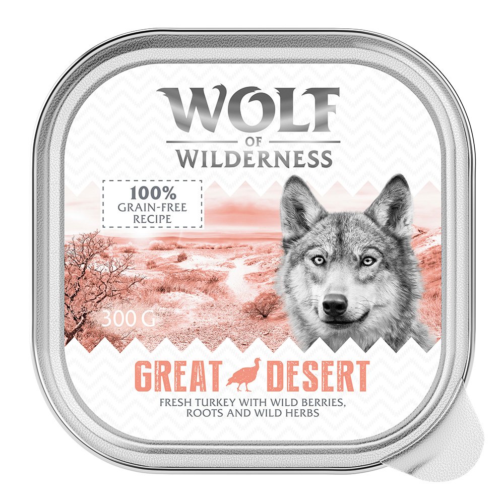 Wolf of Wilderness Adult - Single Protein 6 / 24 x 300 g Schale  -6 x 300 g: Great Desert - Pute von Wolf of Wilderness