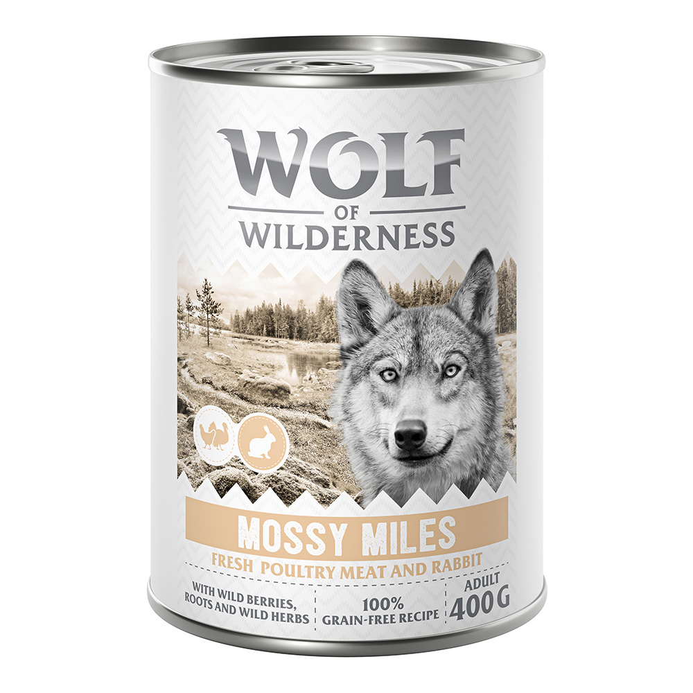 Wolf of Wilderness Adult - mit viel frischem Geflügel 6 x 400 g - Mossy Miles - Geflügel mit Kaninchen Wolf of Wilderness Adult - mit viel frischem Geflügel 6 x 400 g - Mossy Miles - Geflügel mit Kaninchen von Wolf of Wilderness