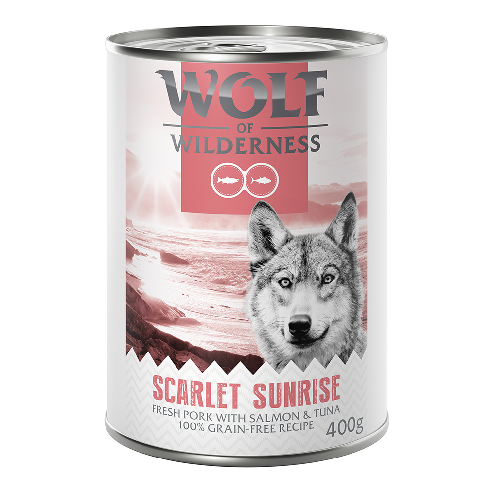 Wolf of Wilderness Adult - mit frischem rotem Fleisch 6 x 400 g Scarlet Sunrise: Schwein, Lachs und Thunfisch Wolf of Wilderness Adult - mit frischem rotem Fleisch 6 x 400 g Scarlet Sunrise: Schwein, Lachs und Thunfisch von Wolf of Wilderness