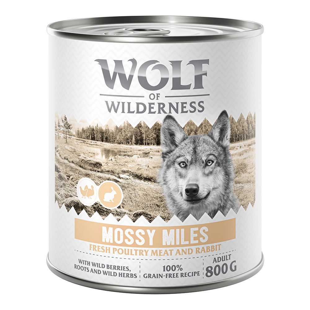 Wolf of Wilderness Adult - mit viel frischem Geflügel 6 x 800 g - Mossy Miles - Geflügel mit Kaninchen von Wolf of Wilderness