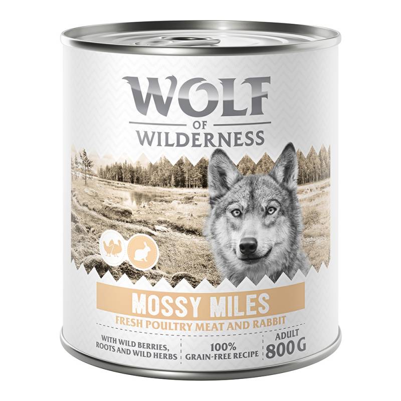 Wolf of Wilderness Adult - mit viel frischem Geflügel 6 x 800 g - Mossy Miles - Geflügel mit Kaninchen von Wolf of Wilderness