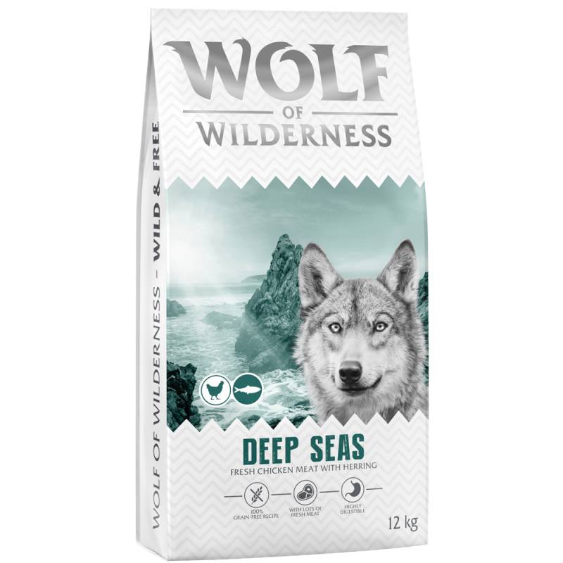 Wolf of Wilderness Adult "Deep Seas" Hering - getreidefrei - Sparpaket: 2 x 12 kg neue Rezeptur von Wolf of Wilderness