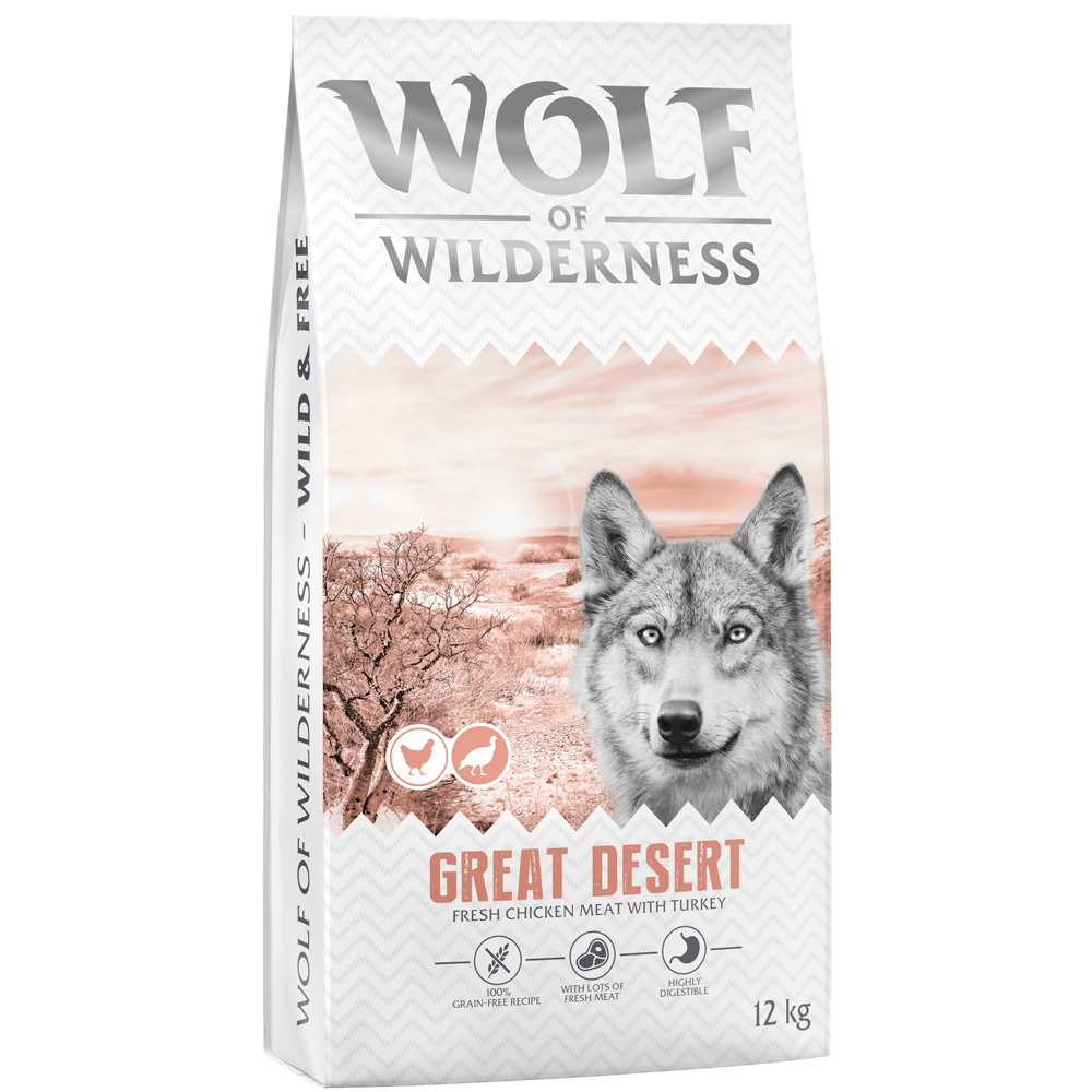 Wolf of Wilderness Adult "Great Desert" Pute - getreidefrei - Sparpaket: 2 x 12 kg neue Rezeptur Wolf of Wilderness Adult "Great Desert" Pute - getreidefrei - Sparpaket: 2 x 12 kg neue Rezeptur von Wolf of Wilderness