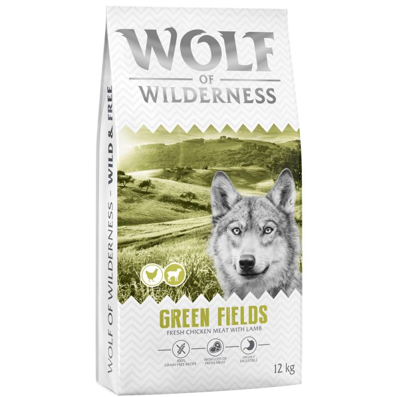 Wolf of Wilderness Adult "Green Fields" Lamm - getreidefrei - 12 kg neu von Wolf of Wilderness