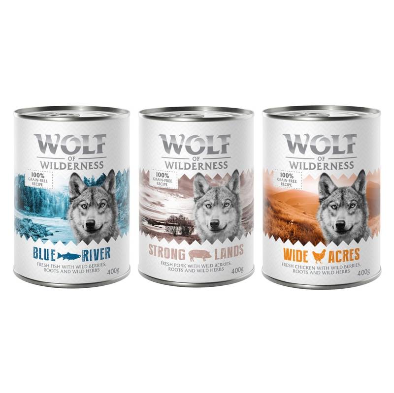 Wolf of Wilderness Adult - Mixpaket - 6 x 400 g Single Meat: Huhn, Schwein, Fisch Wolf of Wilderness Adult - Mixpaket - 6 x 400 g Single Meat: Huhn, Schwein, Fisch von Wolf of Wilderness