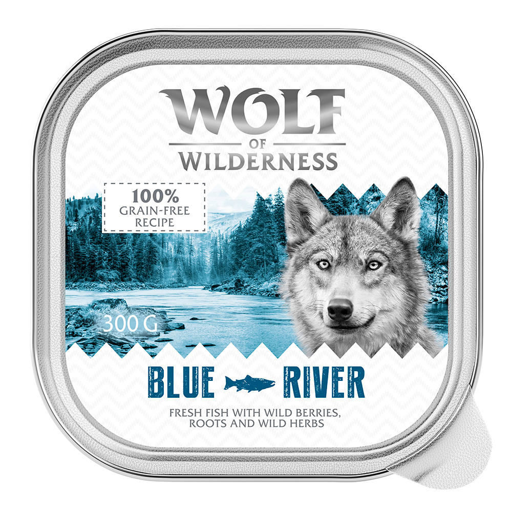 Wolf of Wilderness Adult - Single Meat 6 / 24 x 300 g Schale - 24 x 300 g: Blue River - Fisch Wolf of Wilderness Adult - Single Meat 6 / 24 x 300 g Schale - 24 x 300 g: Blue River - Fisch von Wolf of Wilderness