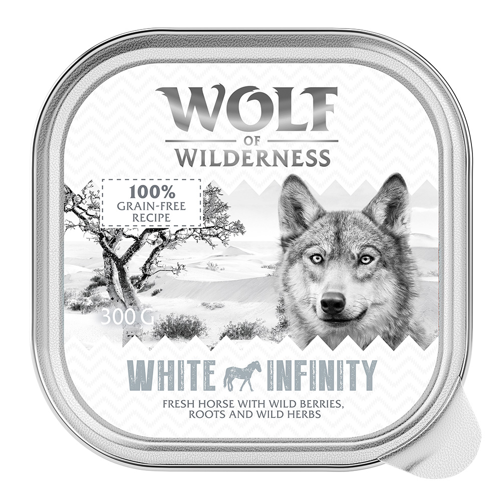 Wolf of Wilderness Adult - Single Meat 6 / 24 x 300 g Schale - 24 x 300 g: White Infinity - Pferd Wolf of Wilderness Adult - Single Meat 6 / 24 x 300 g Schale - 24 x 300 g: White Infinity - Pferd von Wolf of Wilderness