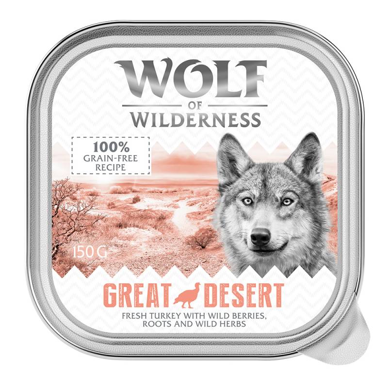 Wolf of Wilderness Adult - Single Meat 6 x 150 g Schale - Great Desert - Pute Wolf of Wilderness Adult - Single Meat 6 x 150 g Schale - Great Desert - Pute von Wolf of Wilderness
