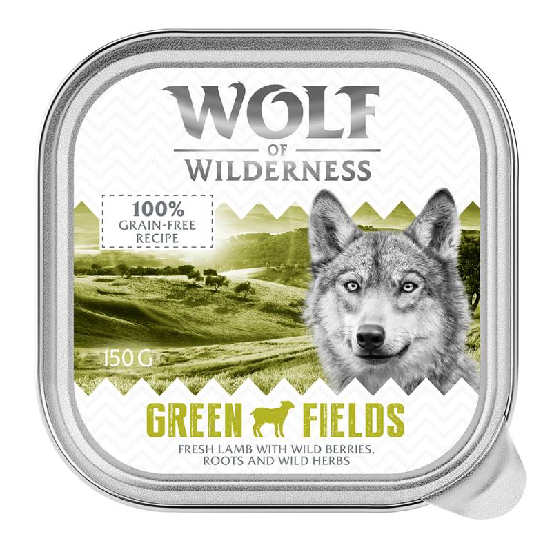 Wolf of Wilderness Adult - Single Meat 6 x 150 g Schale - Green Fields - Lamm Wolf of Wilderness Adult - Single Meat 6 x 150 g Schale - Green Fields - Lamm von Wolf of Wilderness
