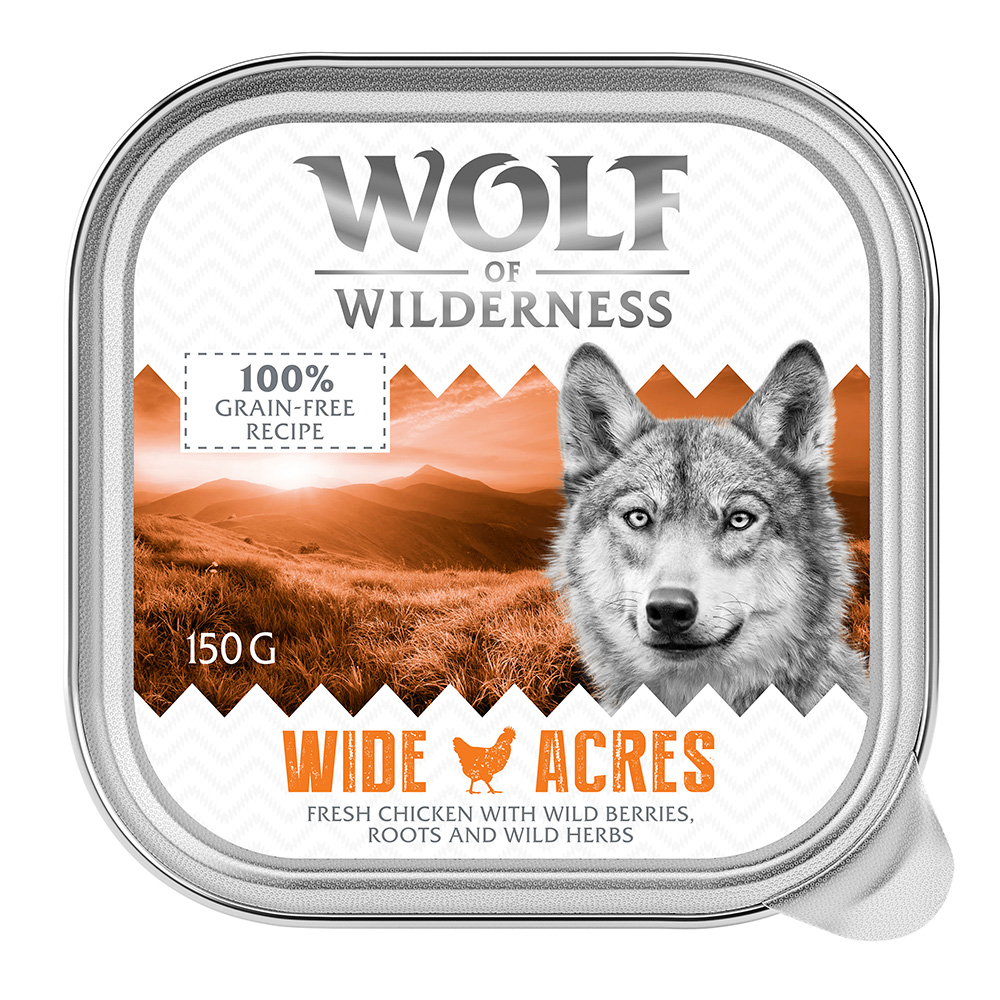 Wolf of Wilderness Adult - Single Meat 6 x 150 g Schale - Wide Acres - Huhn von Wolf of Wilderness