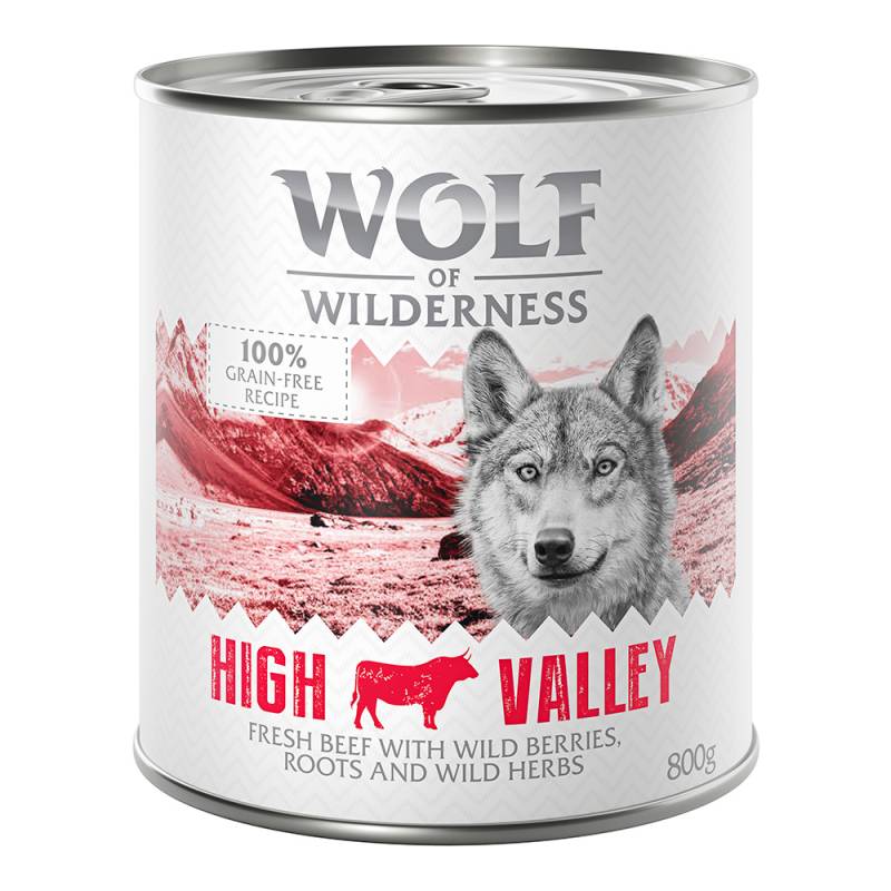 Wolf of Wilderness Adult - Single Protein 6 x 800 g  High Valley - Rind von Wolf of Wilderness