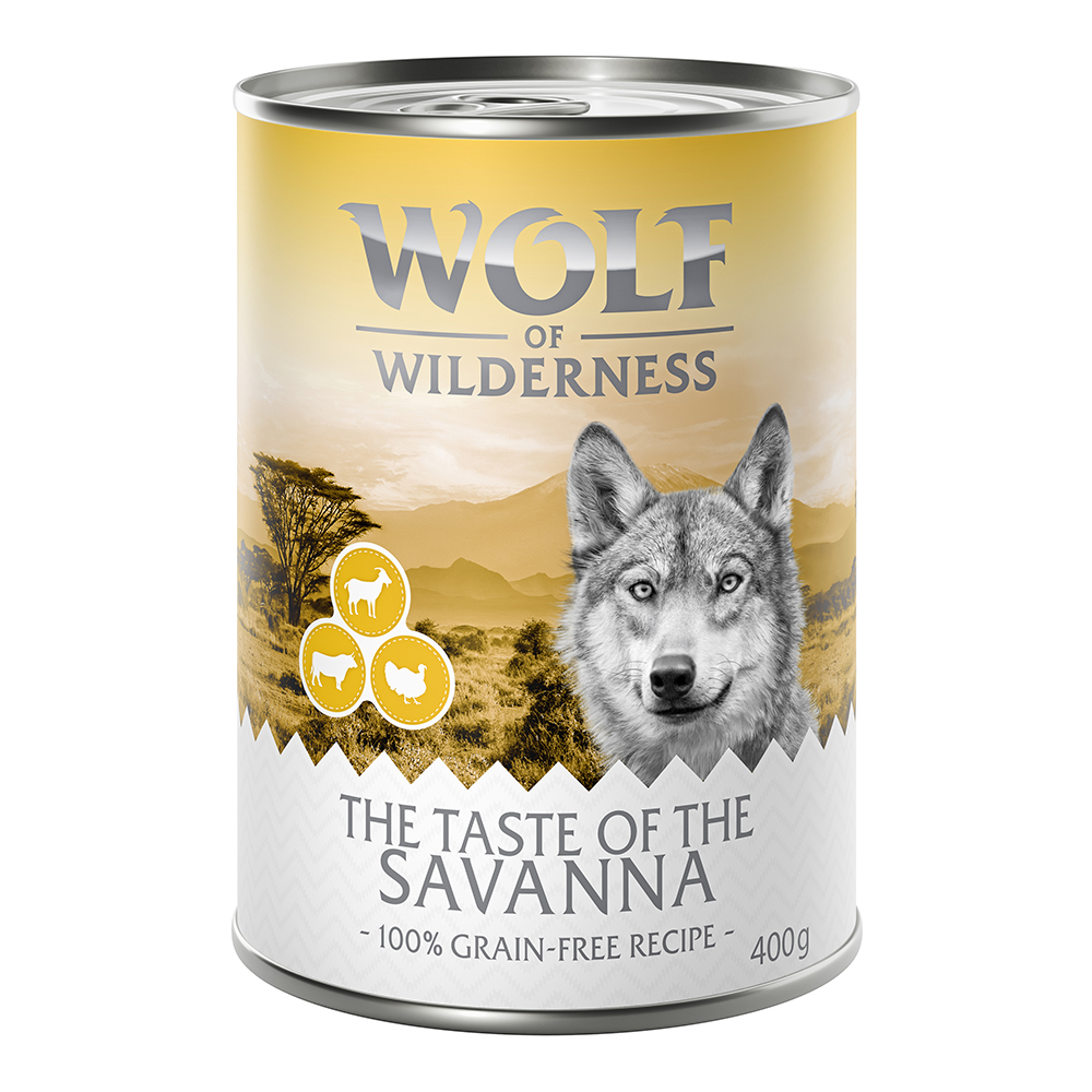 Wolf of Wilderness Adult - "The Taste Of" 6 x 400 g - 24 x 400 g: The Taste of The Savanna von Wolf of Wilderness