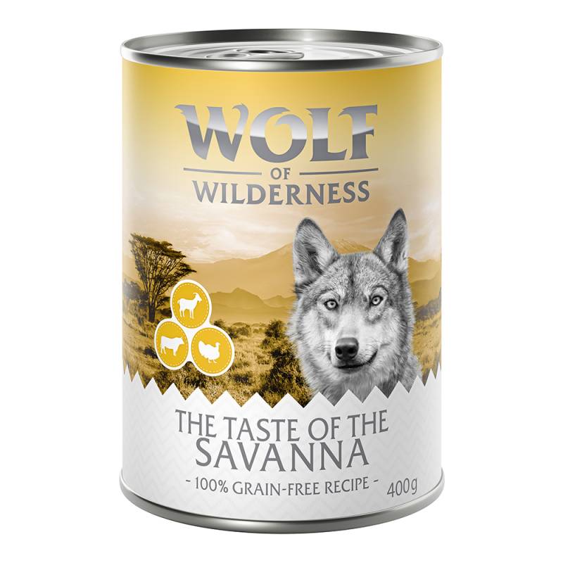 Wolf of Wilderness Adult - "The Taste Of" 6 x 400 g - 24 x 400 g: The Taste of The Savanna von Wolf of Wilderness