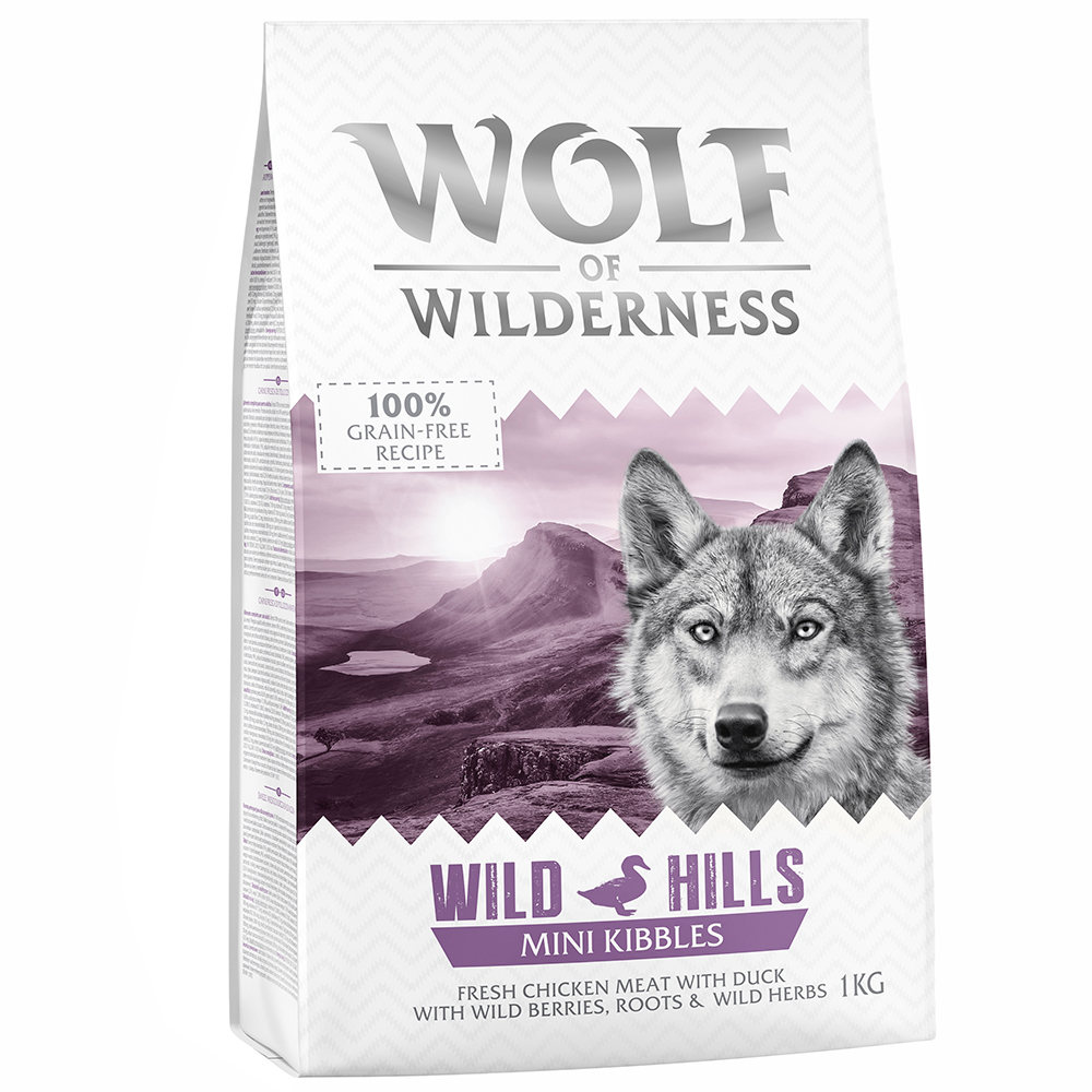 Wolf of Wilderness Adult "Wild Hills" Ente (Top-seller) - 1 kg MINI von Wolf of Wilderness