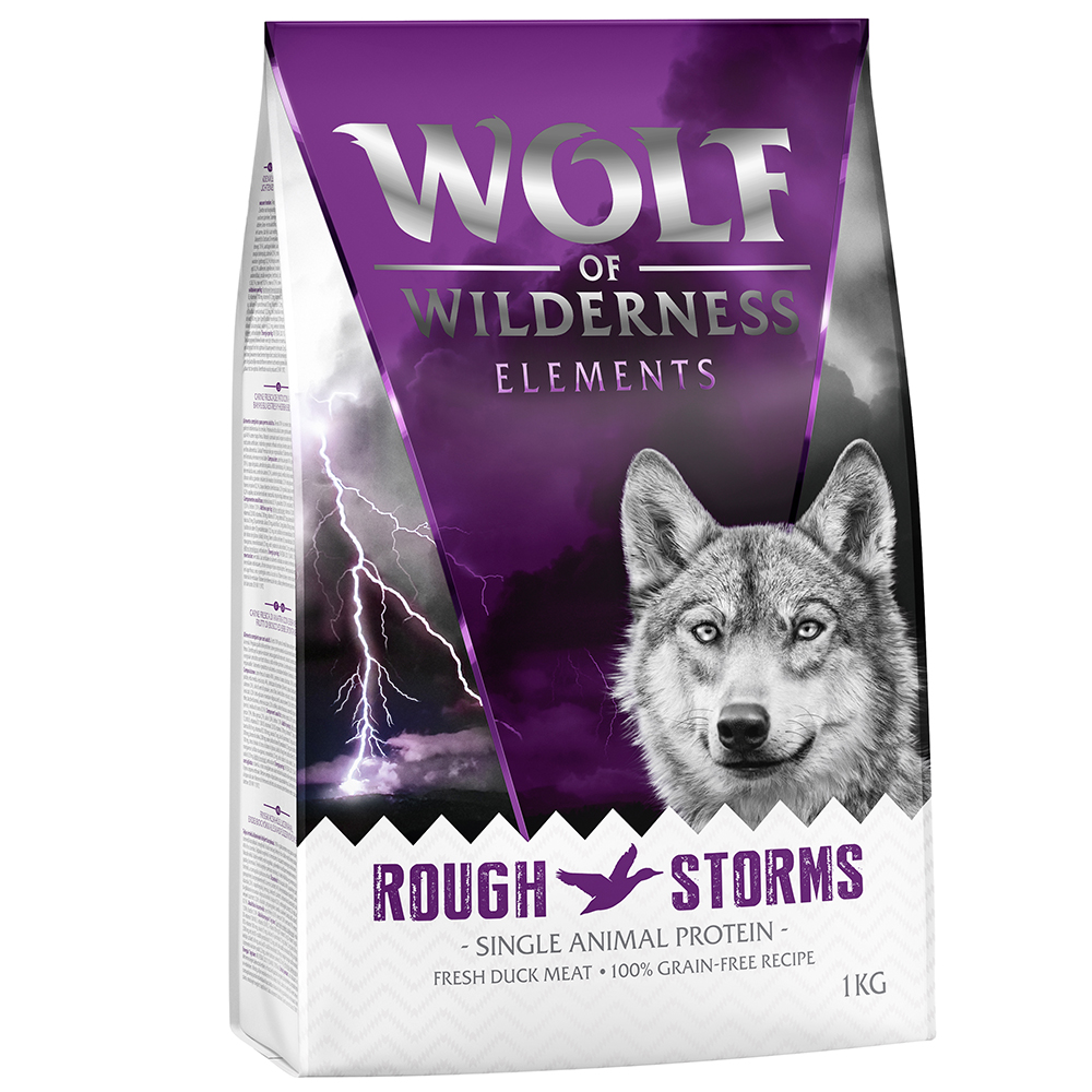 Wolf of Wilderness Adult "Wild Hills" Ente - getreidefrei -1 kg: Ente Elements Sensitiv (Rough Storms) von Wolf of Wilderness