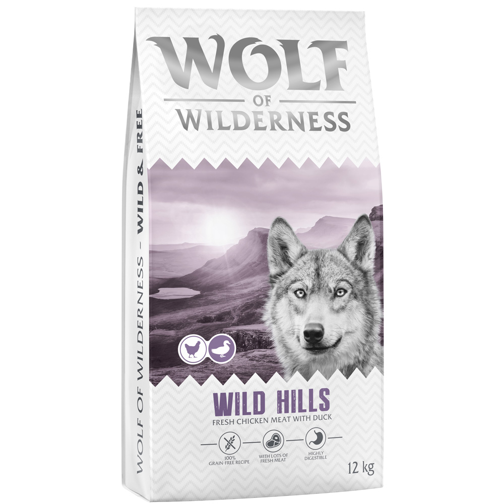 Wolf of Wilderness Adult "Wild Hills" Ente - getreidefrei - 12 kg NEU von Wolf of Wilderness