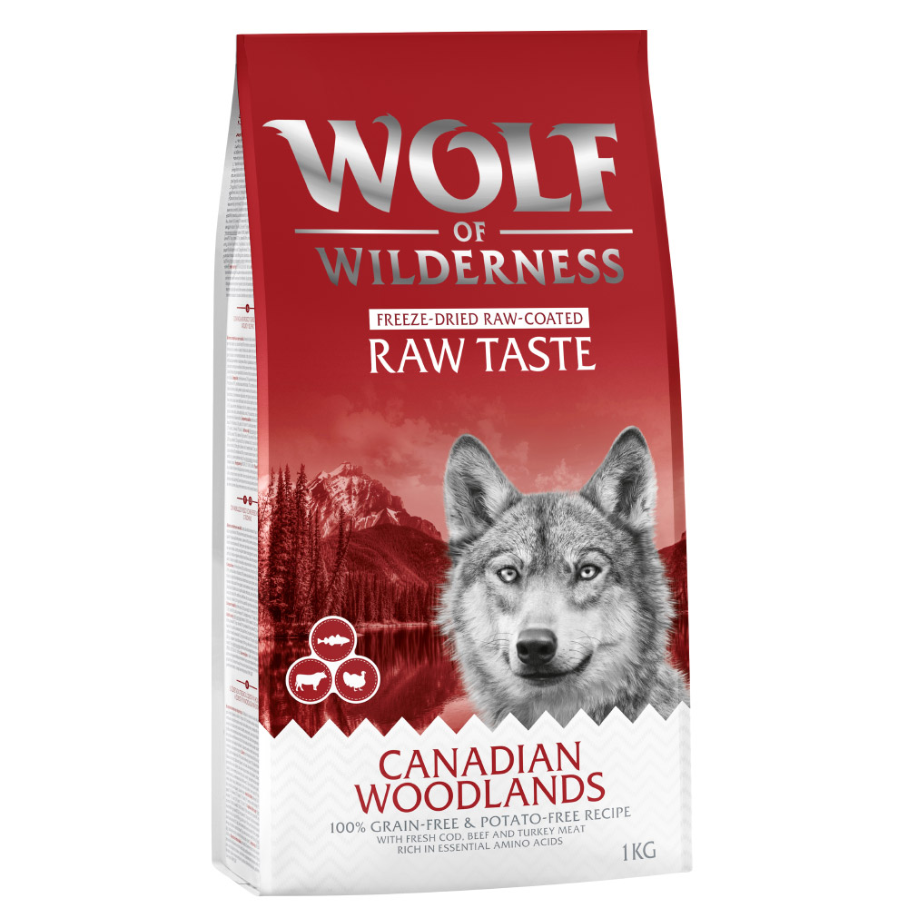 Wolf of Wilderness "Canadian Woodlands" Rind, Kabeljau & Truthahn - getreidefrei - Sparpaket: 5 x 1 kg von Wolf of Wilderness