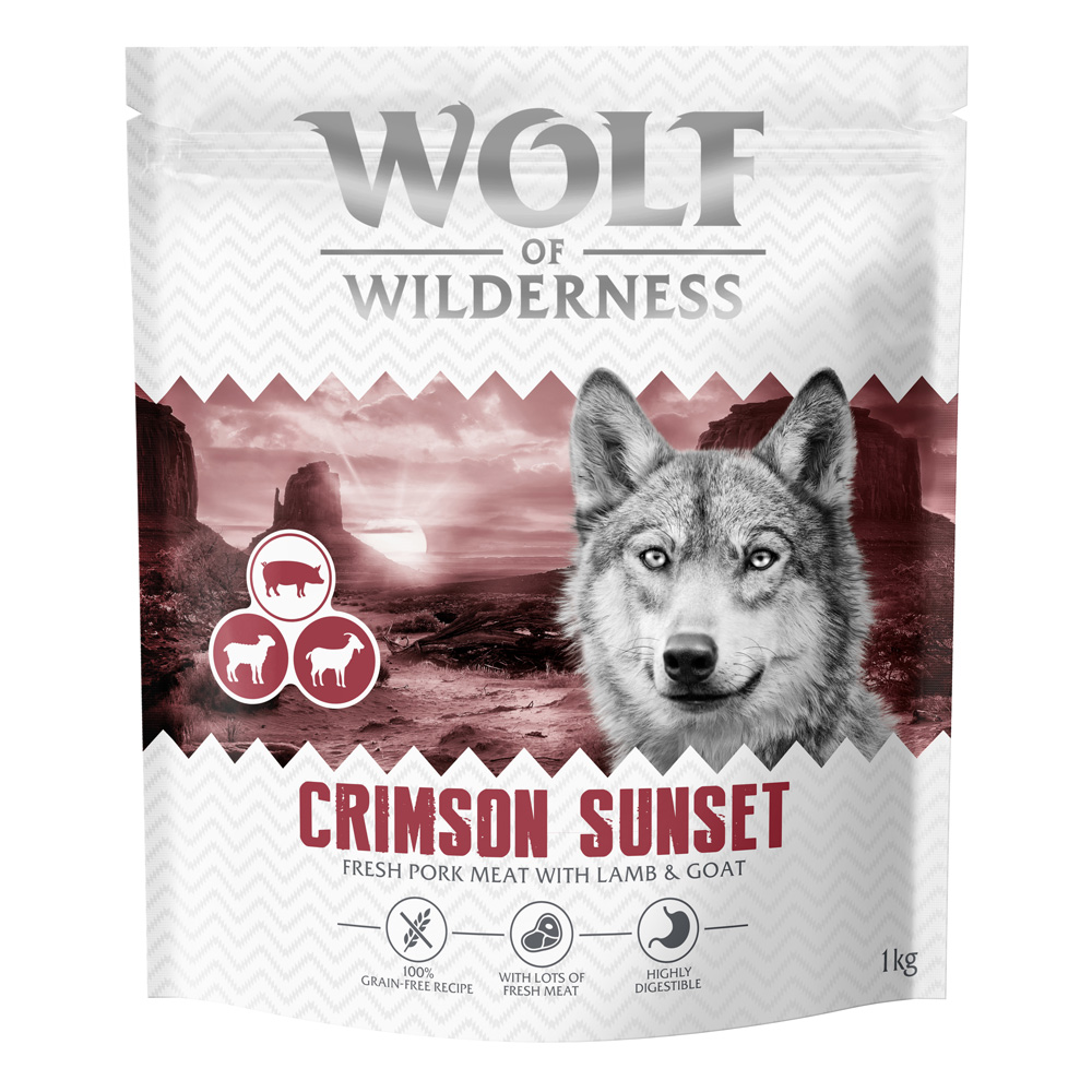 Wolf of Wilderness "Crimson Sunset" Lamm & Ziege - getreidefrei - Sparpaket: 4 x 1 kg Neu von Wolf of Wilderness