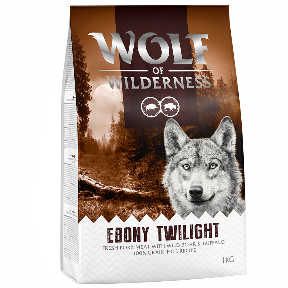 Wolf of Wilderness "Ebony Twilight" Wildschwein & Büffel - getreidefrei - 1 kg von Wolf of Wilderness