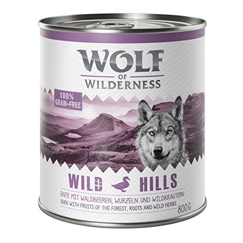 Wolf of Wilderness Erwachsene Sparpack 24 x 800 g – Wild Hills – Ente von Wolf of Wilderness