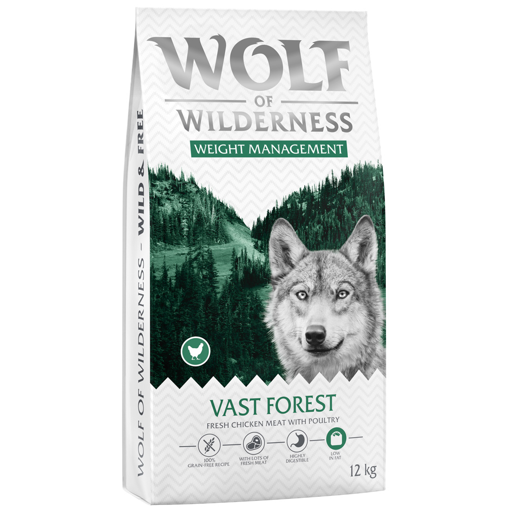 Wolf of Wilderness "Explore The Vast Forests" Weight Management - getreidefrei - 12 kg neue Rezeptur von Wolf of Wilderness