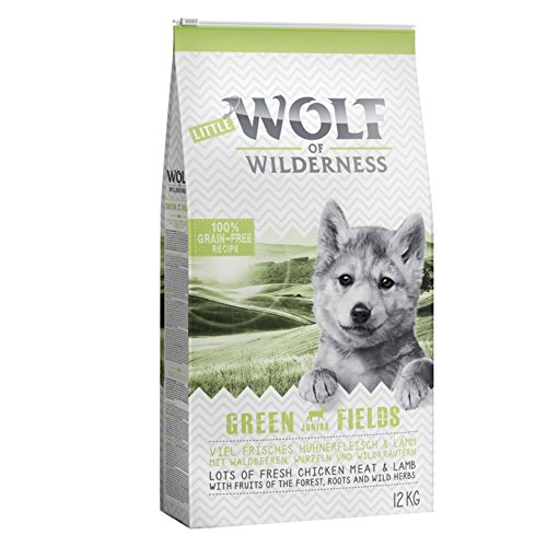 Wolf of Wilderness Green Fields Junior Trockenfutter für Hunde mit Lamm und Huhn (12 kg) von Wolf of Wilderness