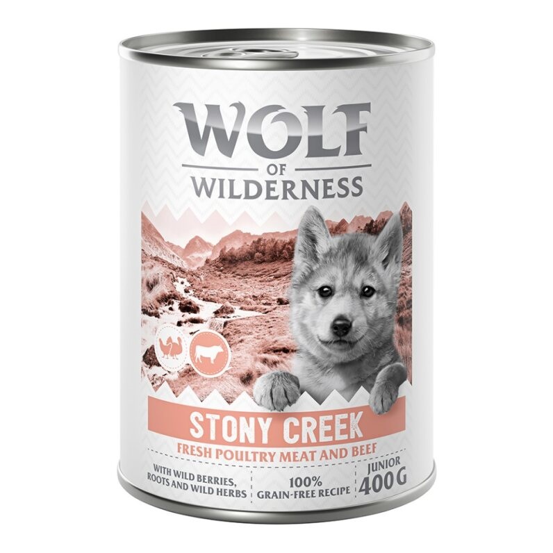 Wolf of Wilderness Junior- Geflügel mit Rind 1 x 400 g - Junior Stony Creek - Geflügel mit Rind von Wolf of Wilderness