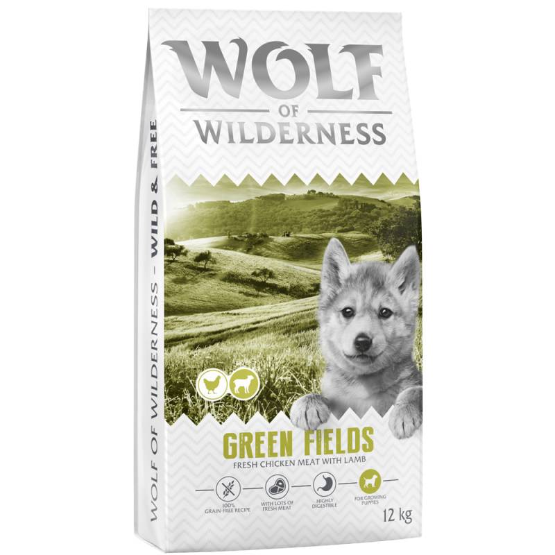 Wolf of Wilderness Junior "Green Fields" Lamm - getreidefrei - Sparpaket: 2 x 12 kg neue Rezeptur von Wolf of Wilderness
