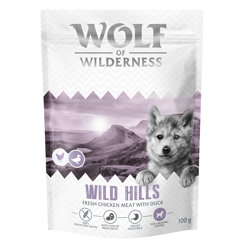 Wolf of Wilderness Junior "Wild Hills" Ente - getreidefrei - 100 g von Wolf of Wilderness