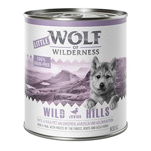 Wolf of Wilderness Little Wild Hills Junior Ente und Kalb, 6 x 800 g von Wolf of Wilderness