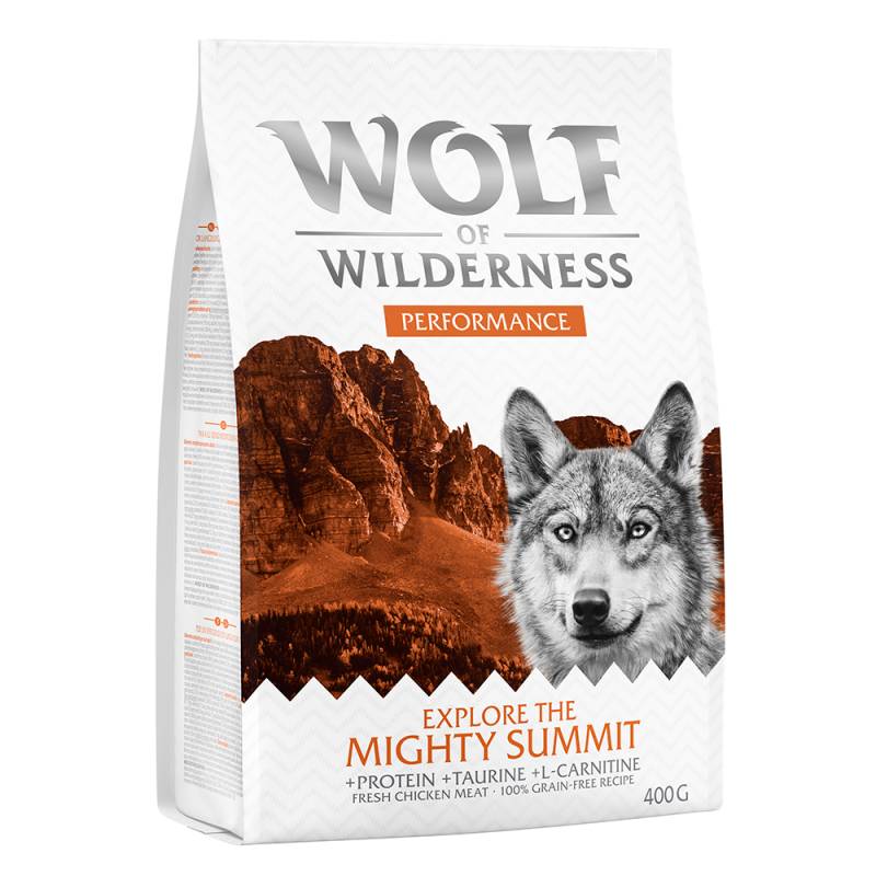Wolf of Wilderness Probierbeutel - getreidefrei - Performance (400 g) von Wolf of Wilderness