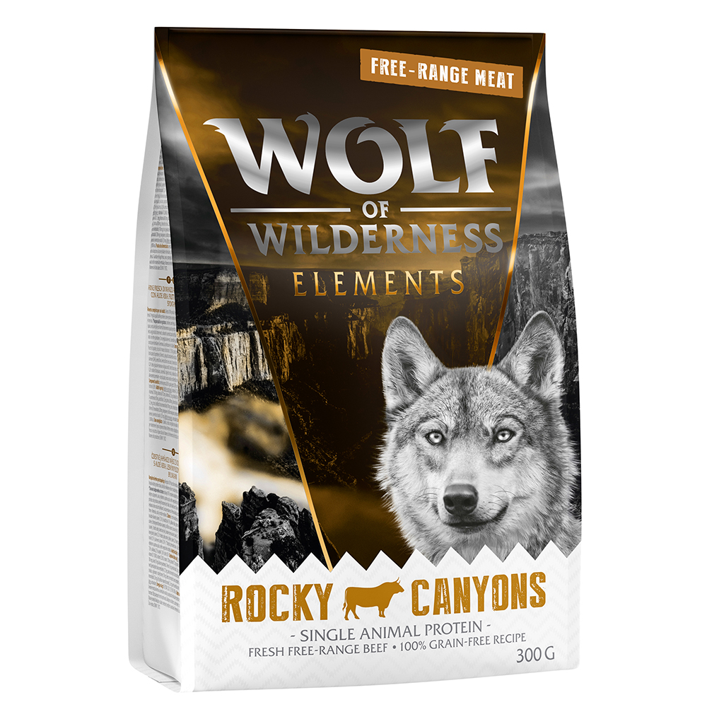 Wolf of Wilderness "Rocky Canyons" Freiland-Rind - getreidefrei - 300 g von Wolf of Wilderness