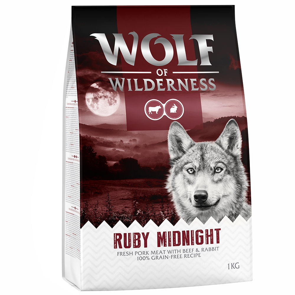 Wolf of Wilderness "Ruby Midnight" Rind & Kaninchen - getreidefrei - Sparpaket: 5 x 1 kg von Wolf of Wilderness