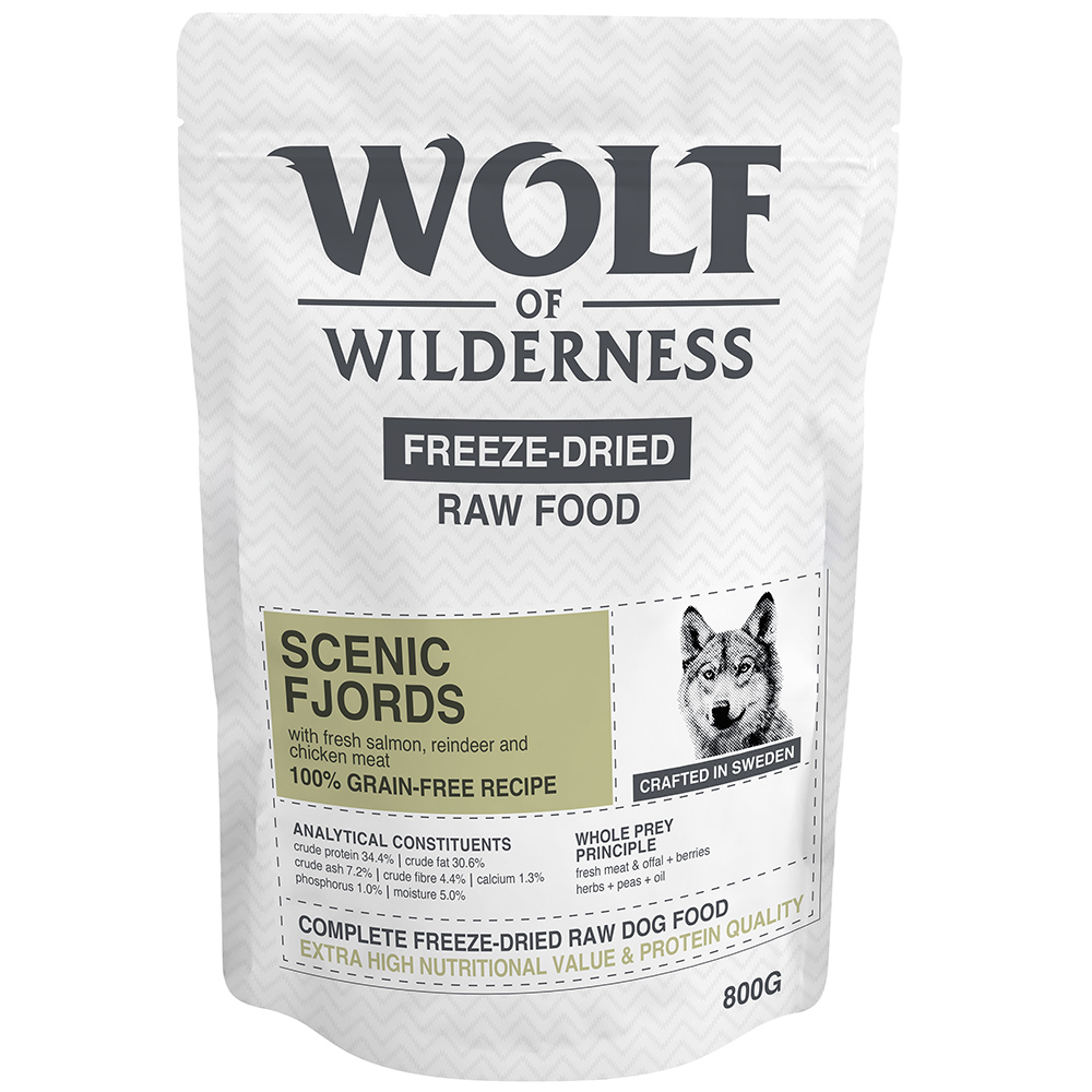 Wolf of Wilderness "Scenic Fjords" Rentier, Lachs & Huhn - 800 g von Wolf of Wilderness