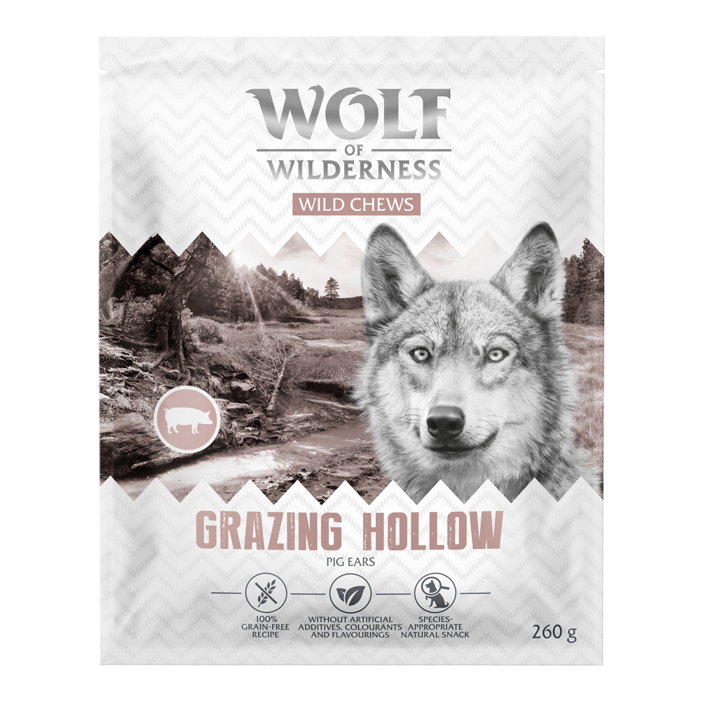Wolf of Wilderness Schweinenohren "Grazing hollows" - Sparpaket: 3 x 260 g von Wolf of Wilderness