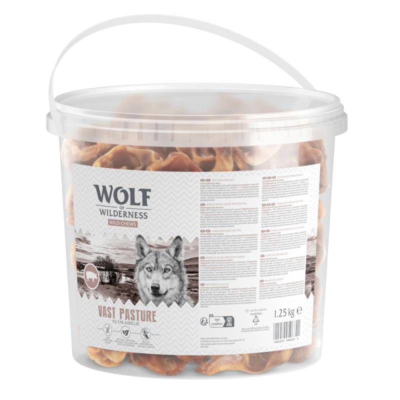 Wolf of Wilderness Schweineohrmuscheln "Vast Pasture" - 1,25 kg (Aufbewahrungsbox) von Wolf of Wilderness
