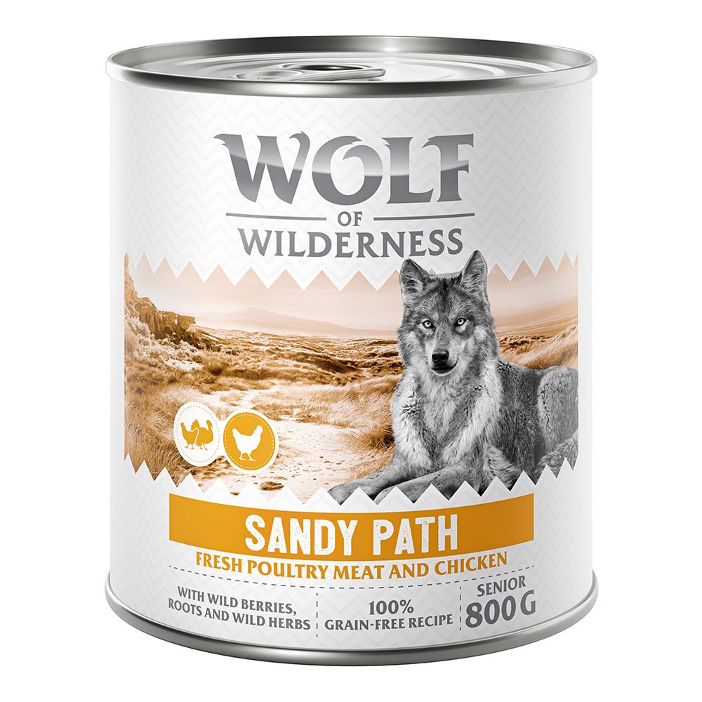 Wolf of Wilderness Senior - mit viel frischem Geflügel 6 x 800 g - Sandy Path - Geflügel mit Huhn Wolf of Wilderness Senior - mit viel frischem Geflügel 6 x 800 g - Sandy Path - Geflügel mit Huhn von Wolf of Wilderness