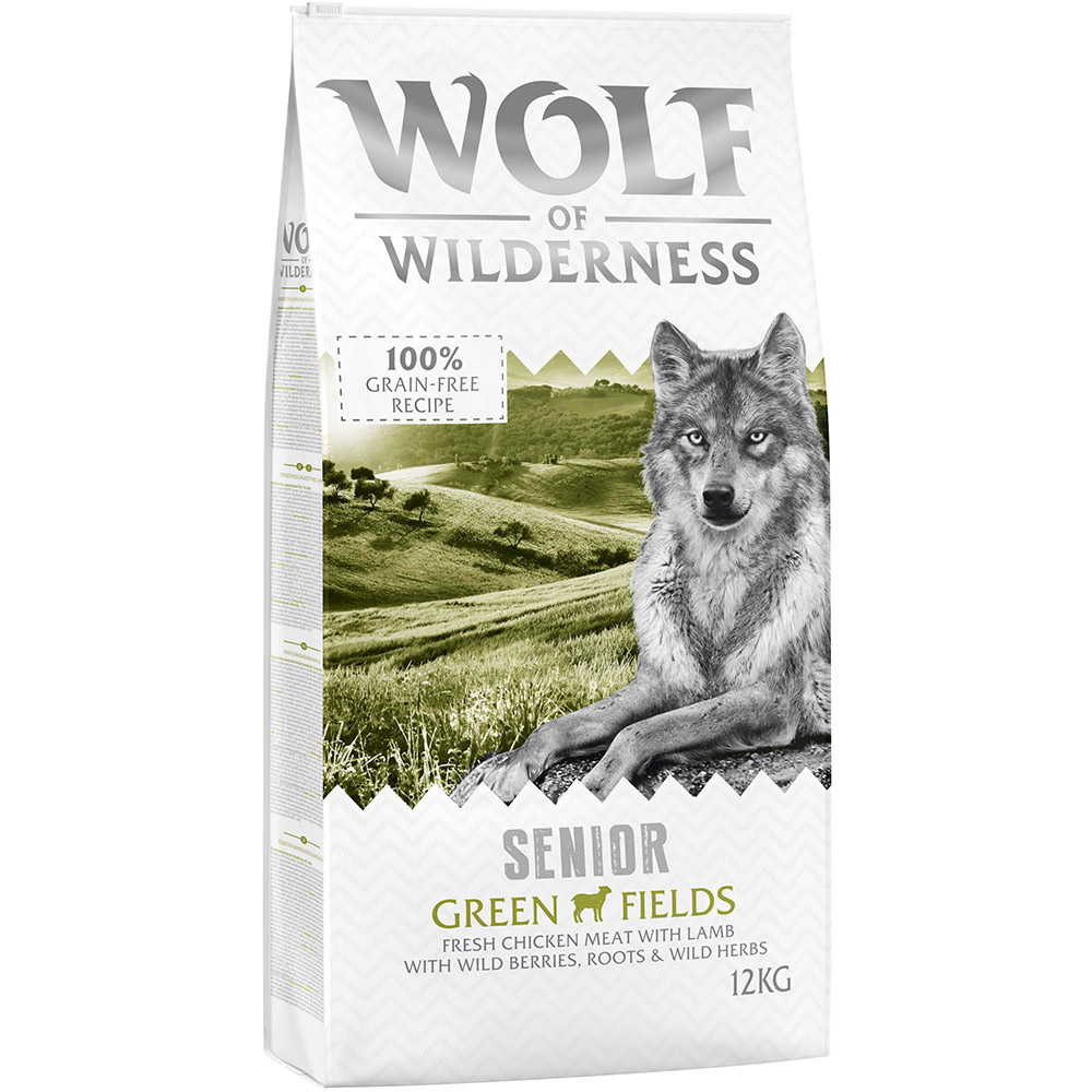 Wolf of Wilderness Senior "Green Fields" Lamm - getreidefrei - Sparpaket 2 x 12 kg von Wolf of Wilderness