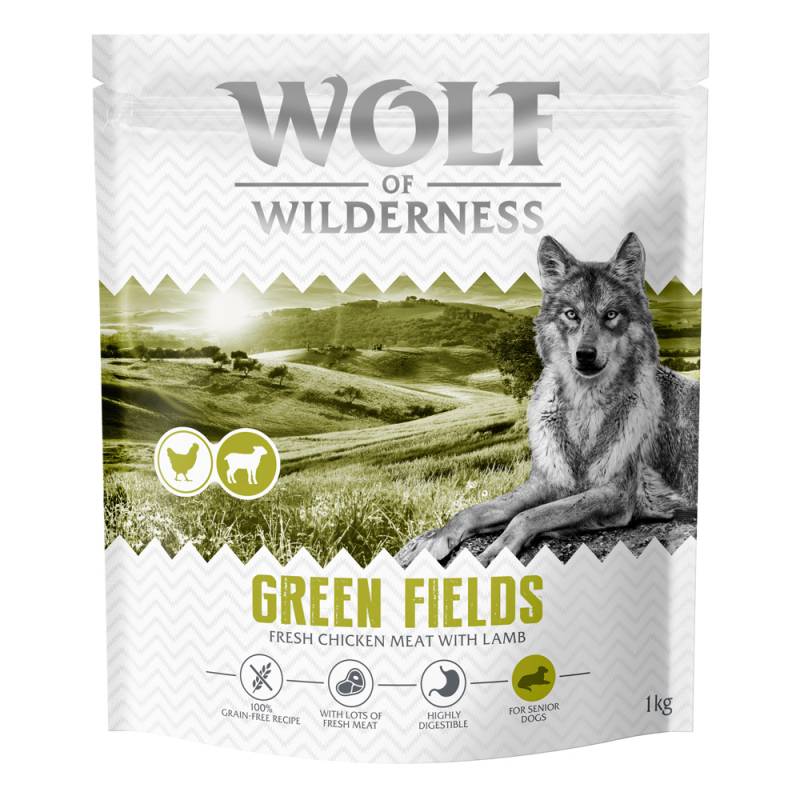 Wolf of Wilderness Senior "Green Fields" Lamm - getreidefrei - 1 kg: neue Rezeptur von Wolf of Wilderness