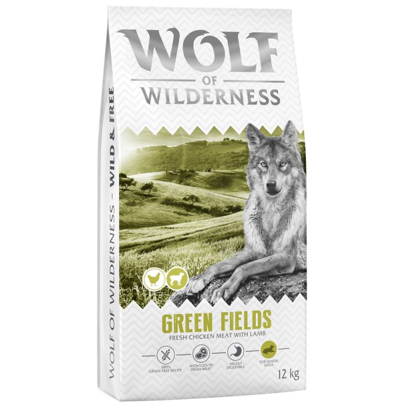 Wolf of Wilderness Senior "Green Fields" Lamm - getreidefrei - 12 kg: neue Rezeptur von Wolf of Wilderness